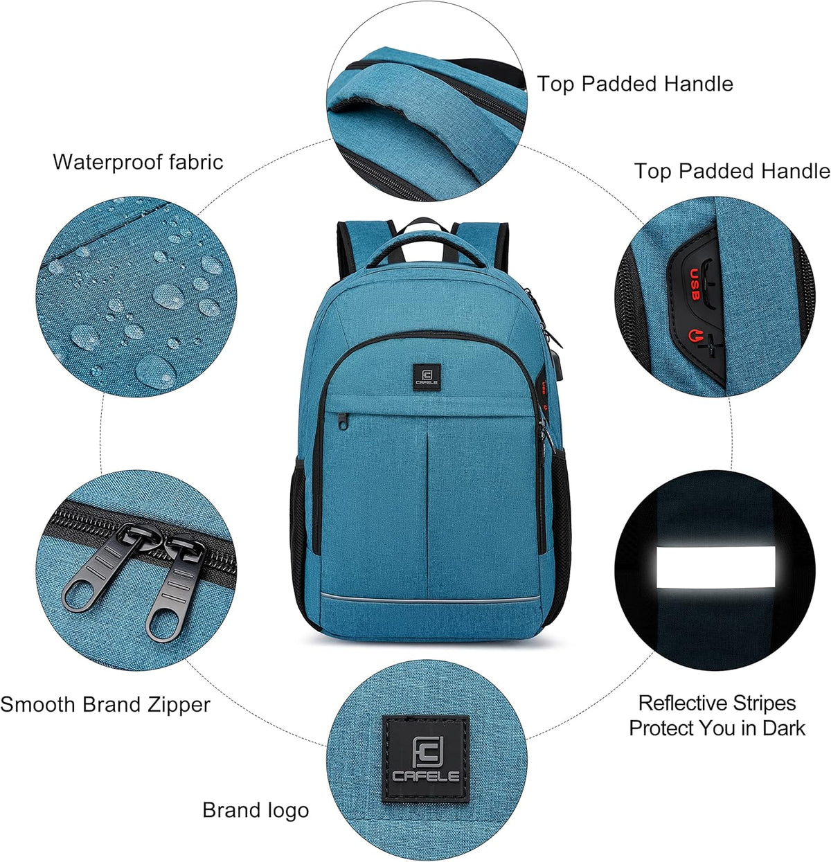 TechPro waterdichte laptop rugzak