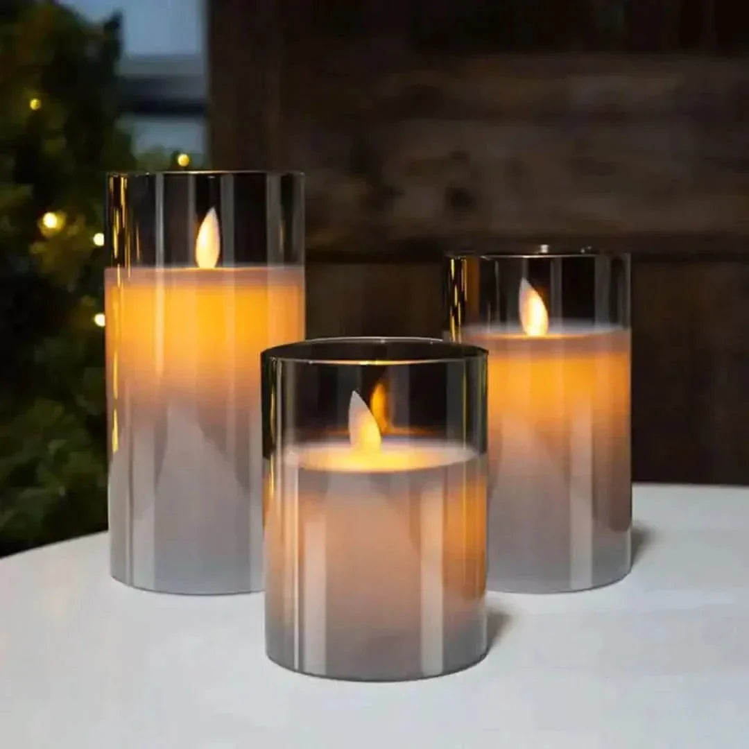 LumiGlow vlamloze LED-kandelaarset
