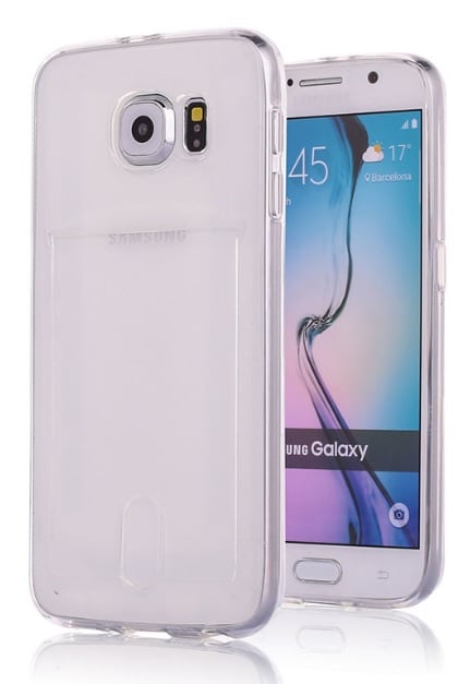 Galaxy S6 Edge TPU hoesje met pasjesvakje