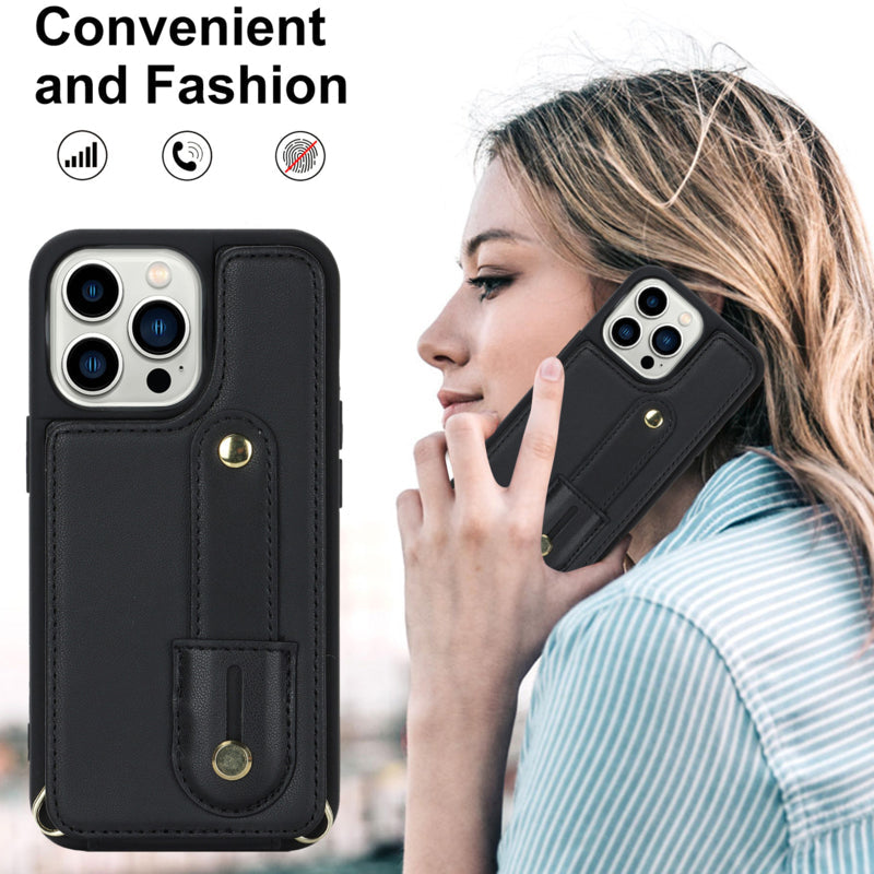 iPhone 16 Pro hoesje met pasjeshouder en koord
