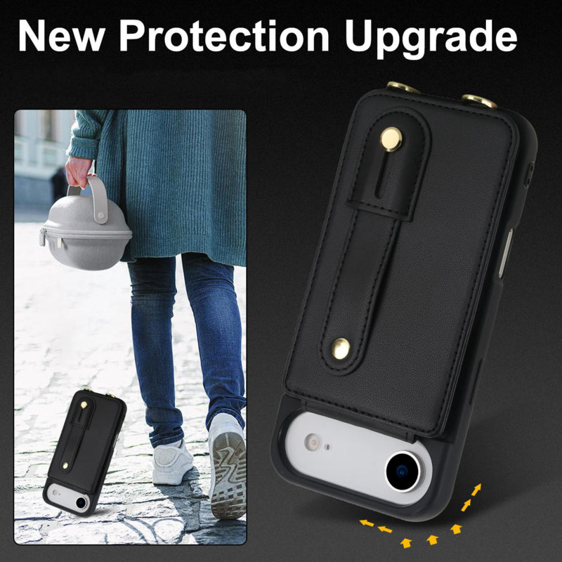 iPhone Air hoesje met pasjeshouder en draagkoord