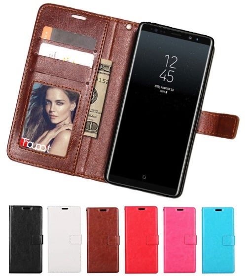 Galaxy Note 8 leren portemonnee hoesje