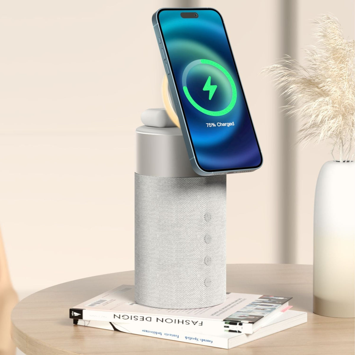 PowerAudio draadloze oplader met bluetooth speaker