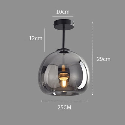 Vörre Retro Koperen Glas Plafondlamp