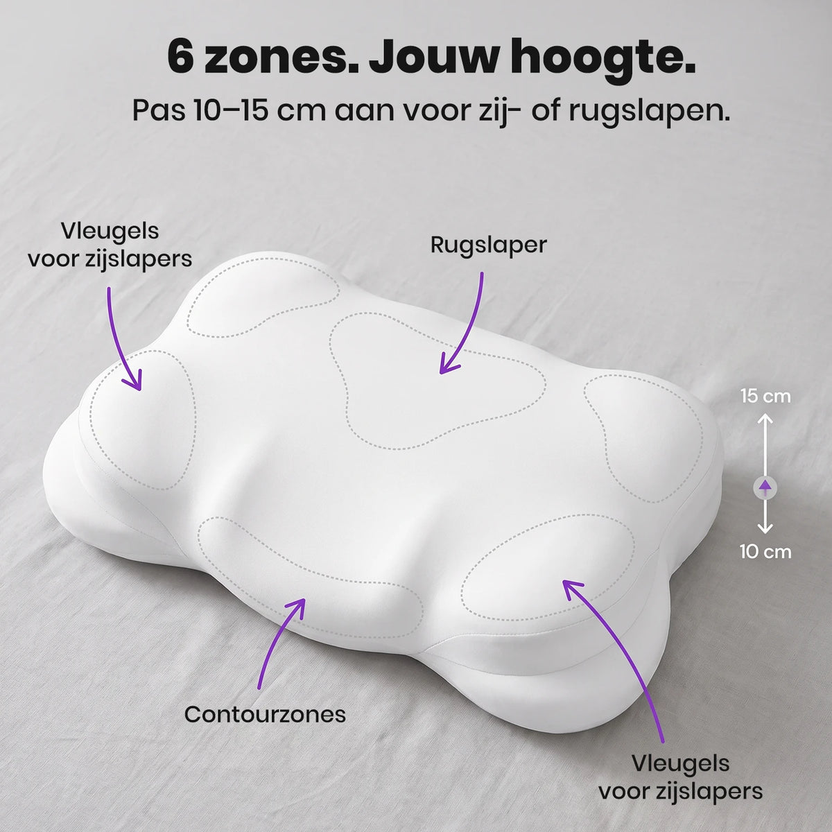 CloudNest ergonomisch hoofdkussen