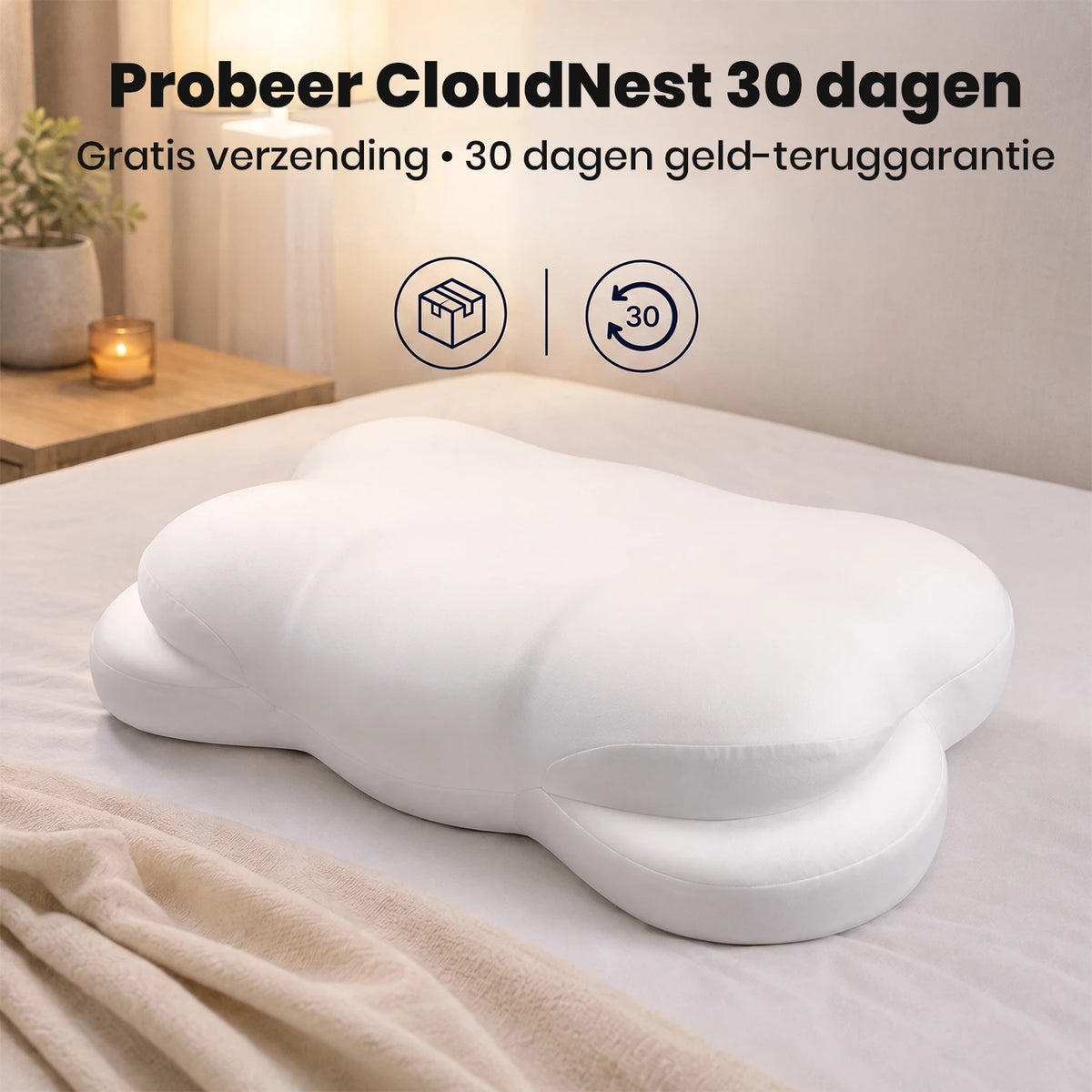 CloudNest ergonomisch hoofdkussen