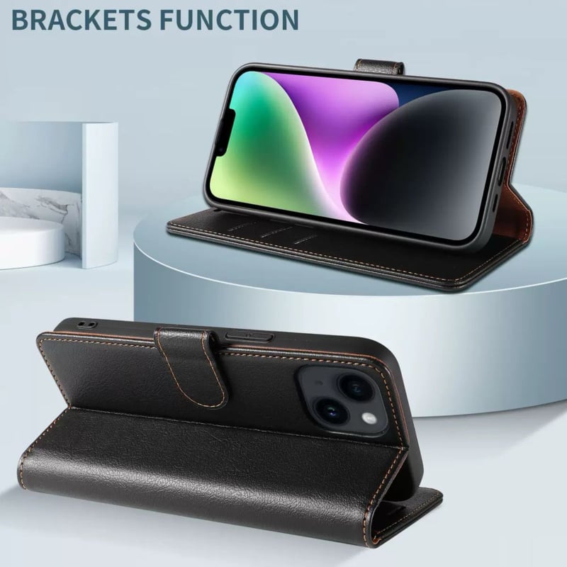 Luxe Leren Bookcase voor iPhone 16e / 17e