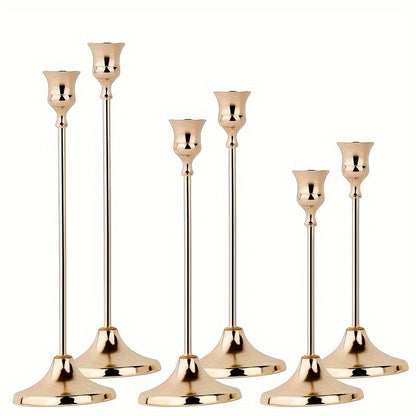 Goudlicht vintage kaarsenhouderset