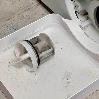 Lekbak voor wasmachine met laag profiel