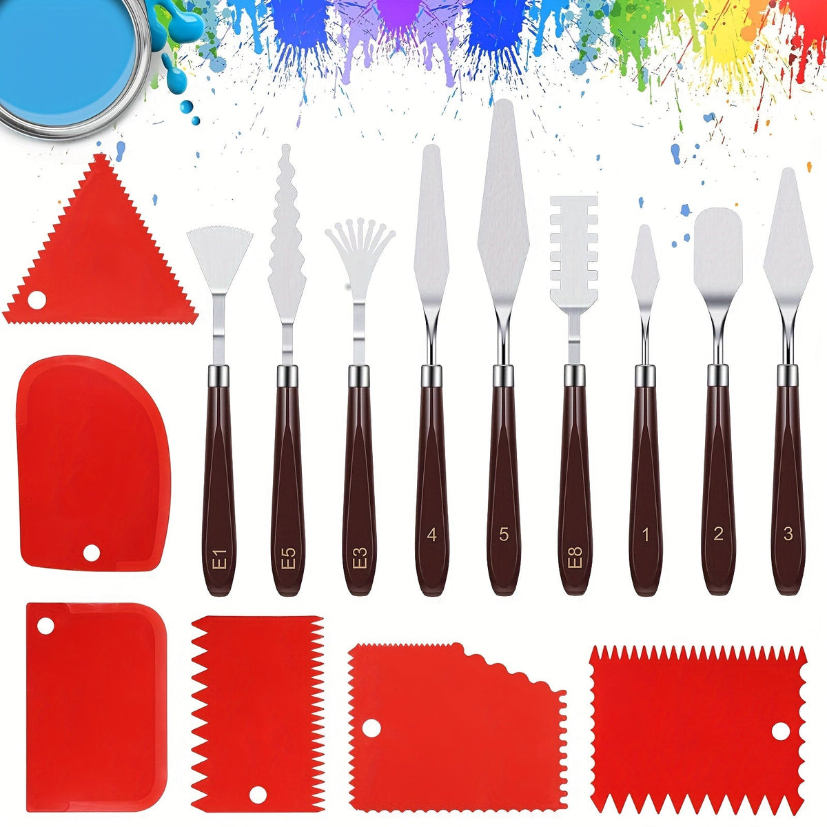 Odior 15-delige acrylverf spatelset