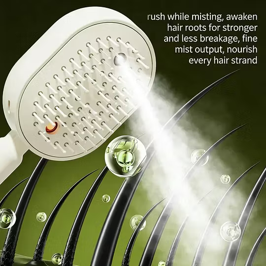 SilkHair™ elektrische massageborstel met sprayfunctie