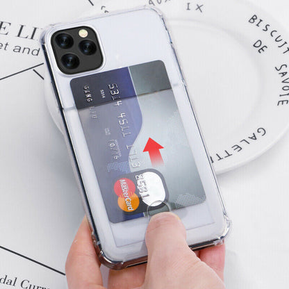 Apple iPhone 11 Pro transparant TPU hoesje met pasjesvak