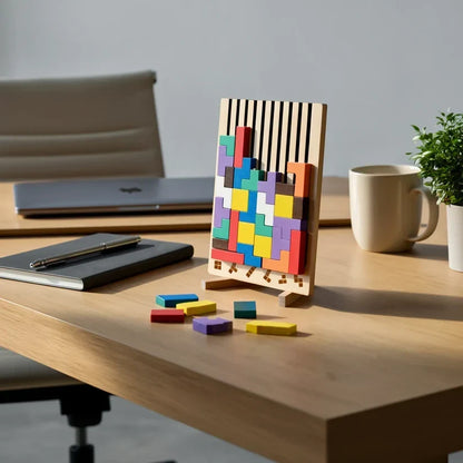 Houten puzzelbord voor creatieve pauzes
