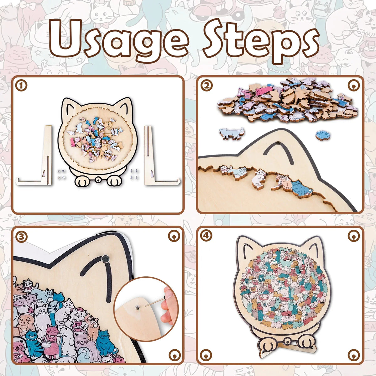 Purrzle houten kattenpuzzel
