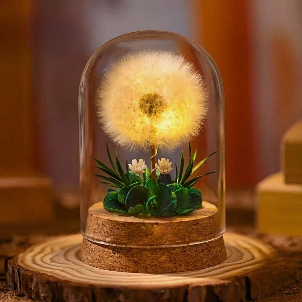 Lumio Floro nachtlamp met gedroogde bloemen onder glas