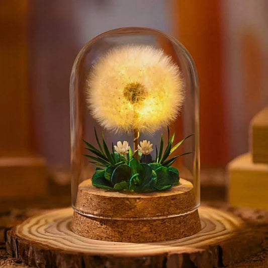 Lumio Floro nachtlamp met gedroogde bloemen onder glas