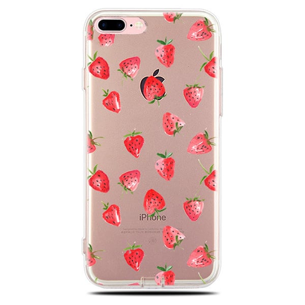 iPhone 7 Plus / 8 Plus Soft TPU hoesje aardbei print