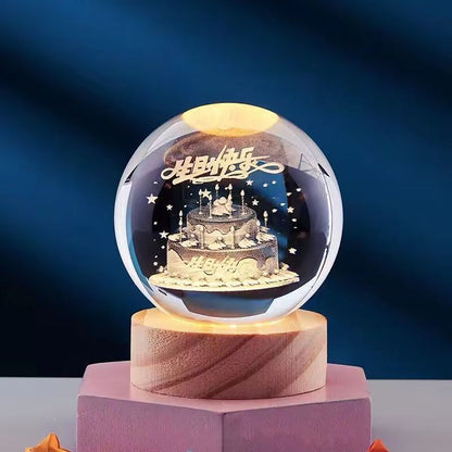 Lumio Orb 3D kristallen nachtlamp