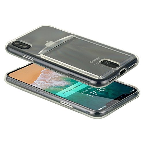 iPhone X / Xs transparant TPU hoesje met pasjesvak