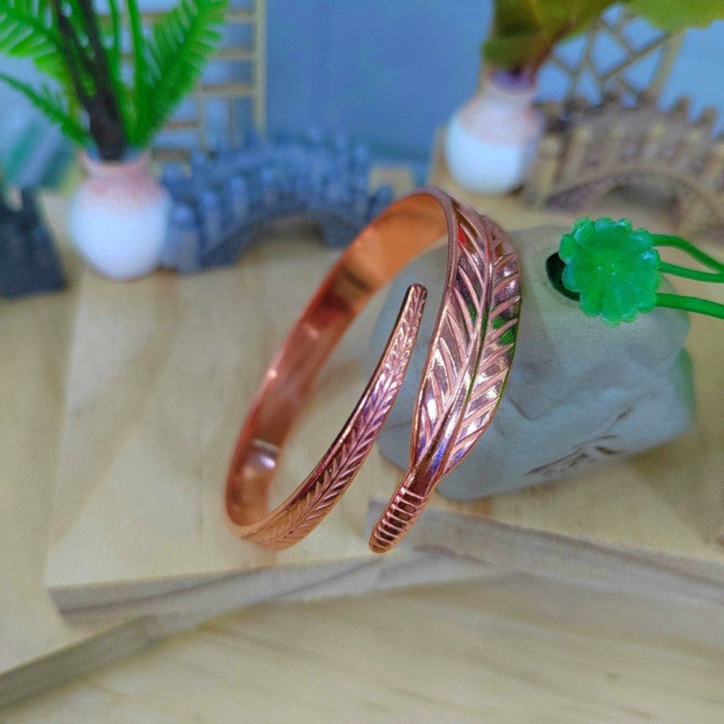 Retro dames armband met bladmotief
