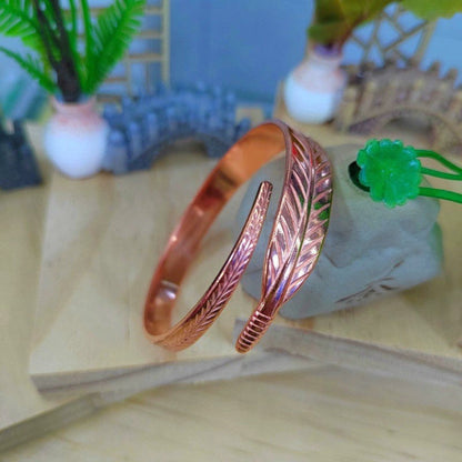 Retro dames armband met bladmotief