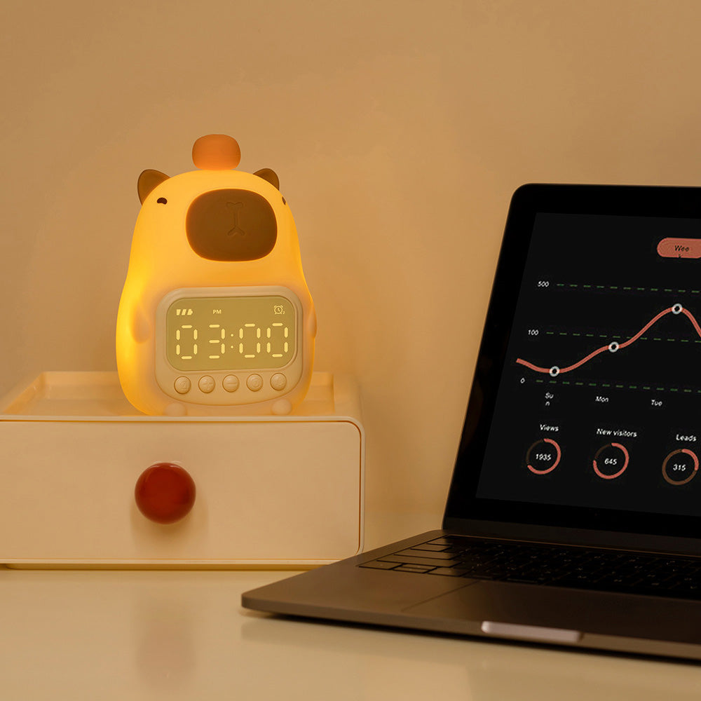 Lumio Capy capibara nachtlamp met wekker