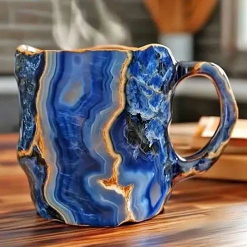 AuraStone handgemaakte koffiekop van mineraalsteen