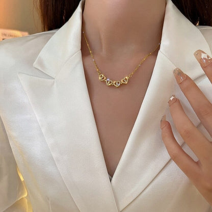 LuxeLiefde magnetische hartvormige klaver ketting