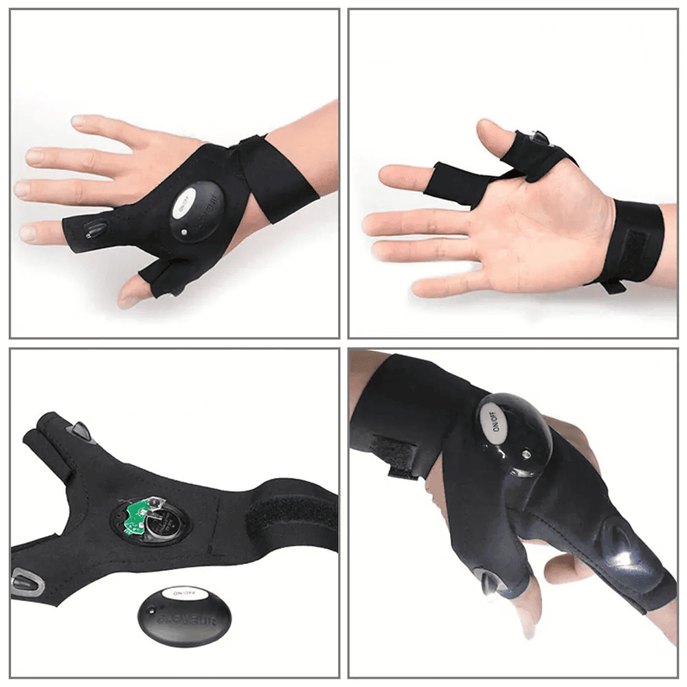 Voltagear vingerloze LED-handschoenen