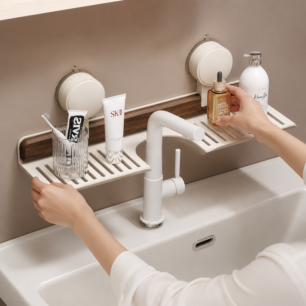 BathShelf™ boorvrij badkamerrek met zuignap