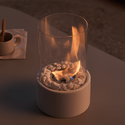 FlameAura glazen olielamp