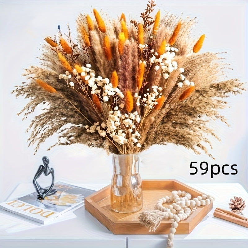 Kunstmatig pampasgras herfst bloemstuk