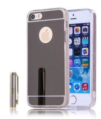 iPhone 5 / 5S / SE TPU bling spiegel hoesje