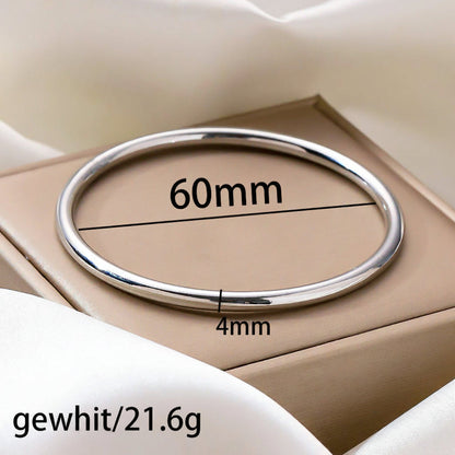 Minimalistische hoogglanzende ronde armband