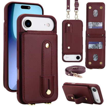 iPhone Air hoesje met pasjeshouder en draagkoord