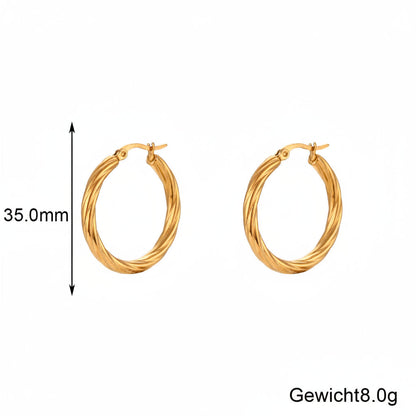 Comodos gedraaide C-vormige oorringen