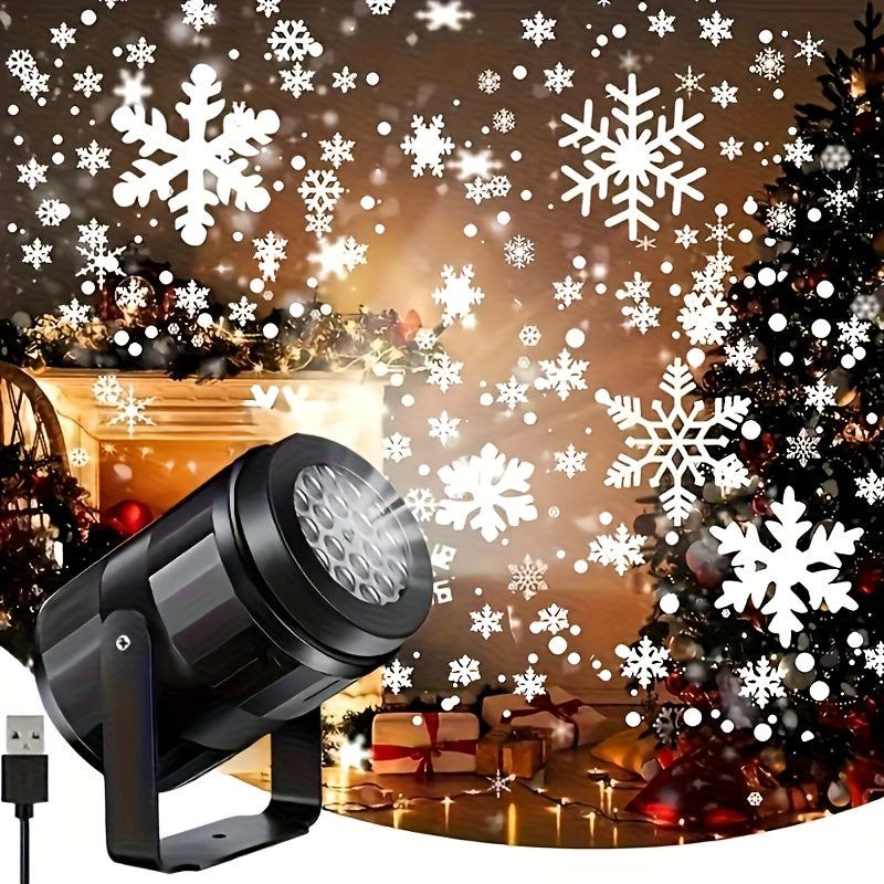 SnowFall USB-projectielamp met sneeuwvlokeffect