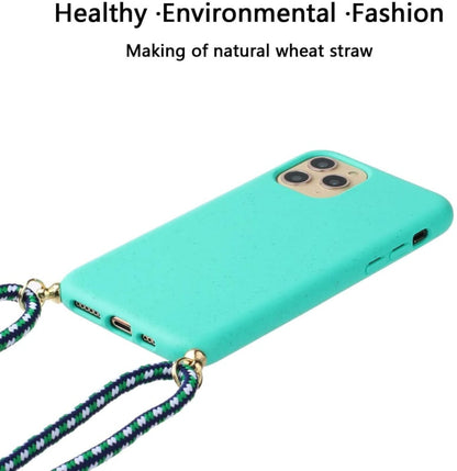 iPhone 14 Pro Crossbody TPU Hoesje met Koord Mint