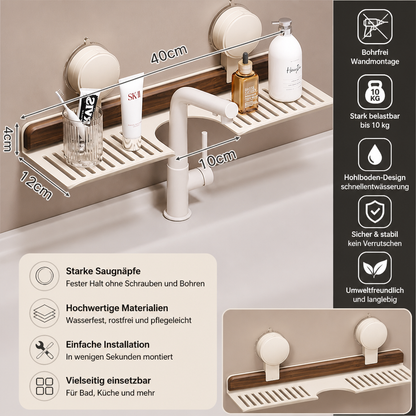 BathShelf™ boorvrij badkamerrek met zuignap