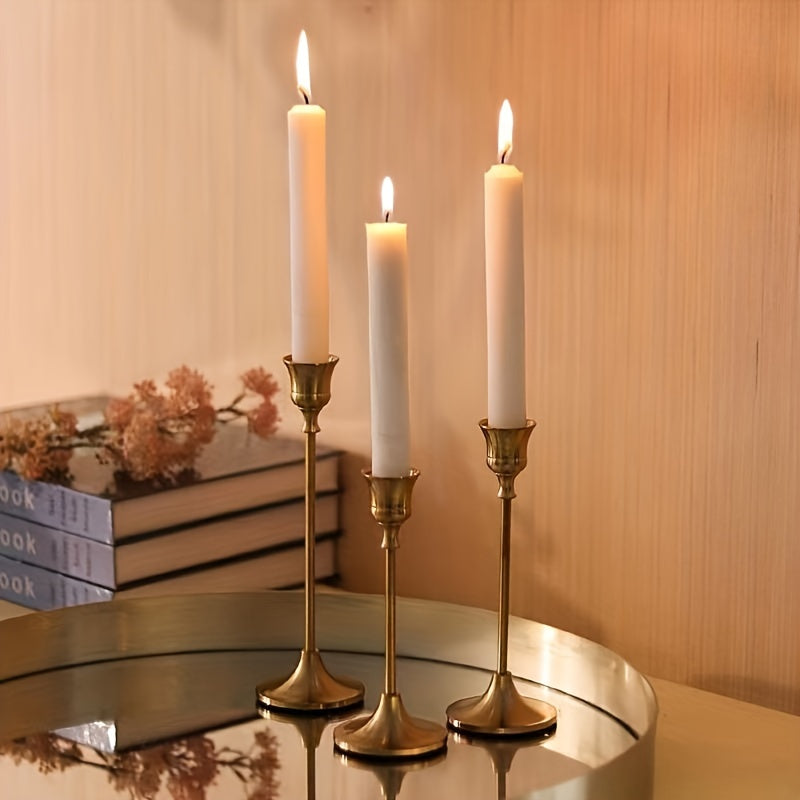 Gouden kaarsenstokken tafeldecoratie 3-delig