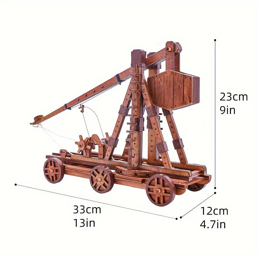 Middeleeuwse katapult 3D houten puzzel