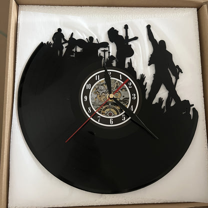 CrownTune vintage vinyl wandklok