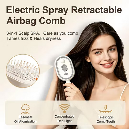 SilkHair™ elektrische massageborstel met sprayfunctie