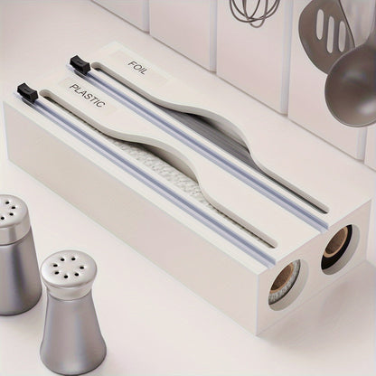 Bamboe 2-in-1 folie dispenser met snijder