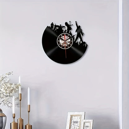 CrownTune vintage vinyl wandklok