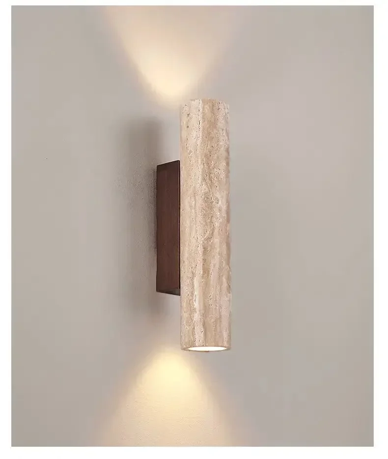 Odior travertin wandlamp met led