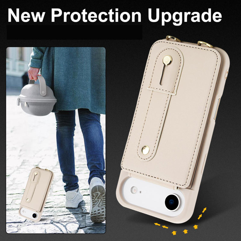iPhone Air hoesje met pasjeshouder en draagkoord