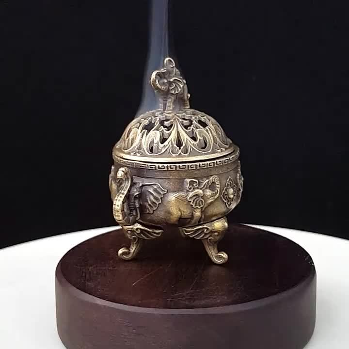 Metalen Olifant Wierookhouder
