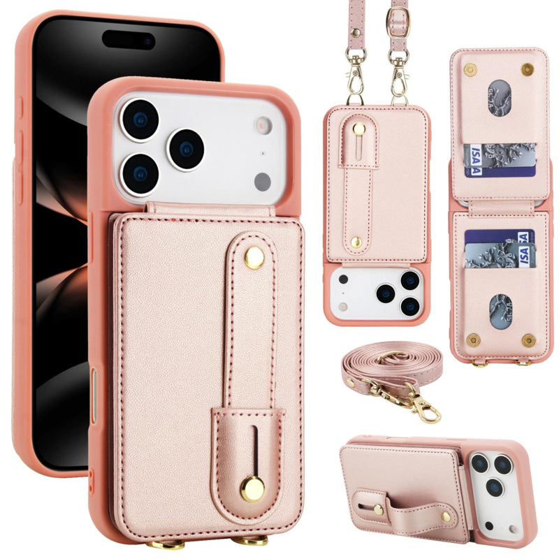 iPhone 17 Pro Hoesje met Pasjeshouder en Koord