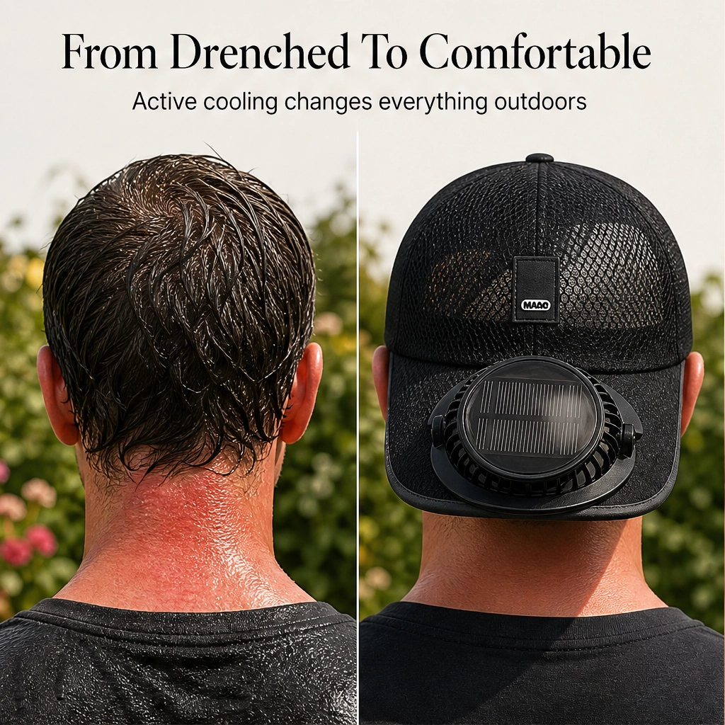 BreezeGuard zonnehoed met ventilator